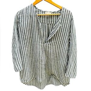 CP Shades Charcoal and White Striped Blouse